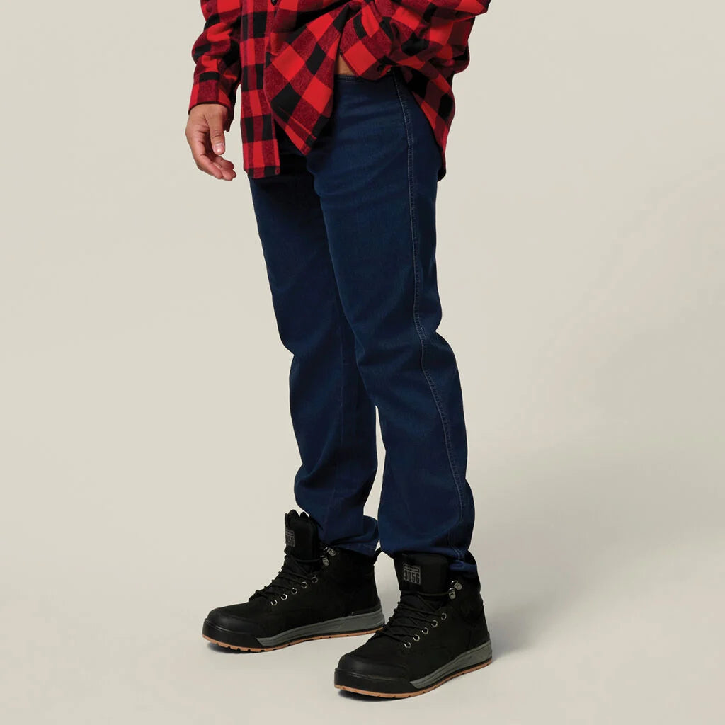 Hard Yakka - MUSTANG REGULAR FIT STRETCH WORK JEANS BLUE/BLACK