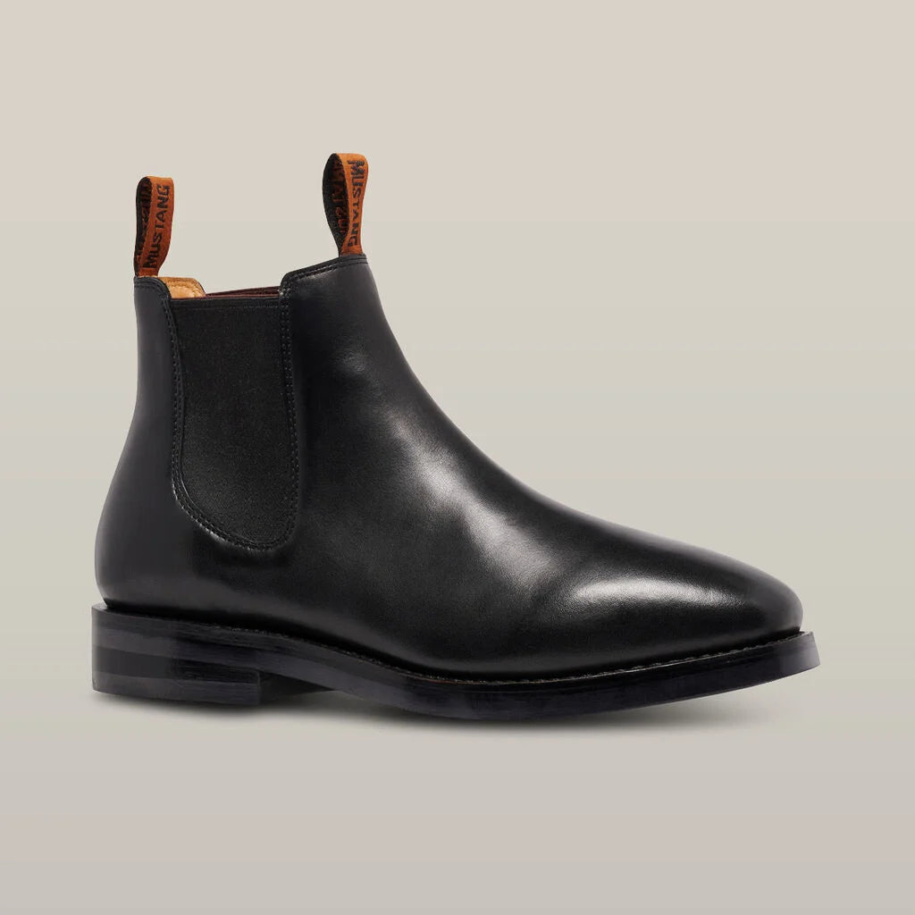 Hard Yakka - Mustang Signature Pull-up Leather Boot- Black