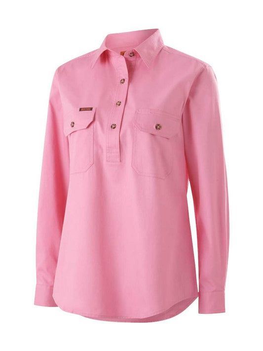 Hard Yakka - MUSTANG SIGNATURE WOMNS LS CLOSED FRONT WORK SHIRT